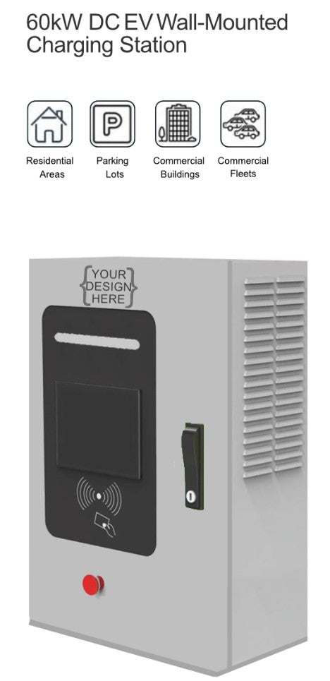 Level 3 EV Wall Mounted Charger - 60 KW